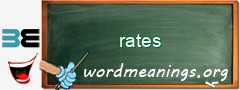 WordMeaning blackboard for rates